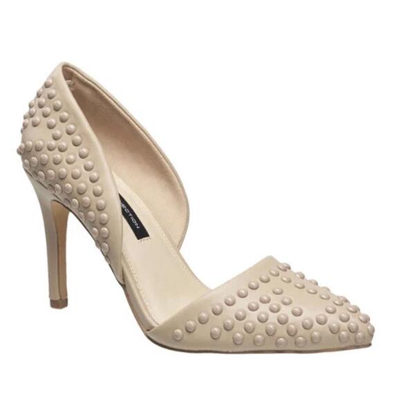 French Connection Shoes - French Connection Cement Studded Pumps Pointed Toe Heels Size US 8.5 NWB